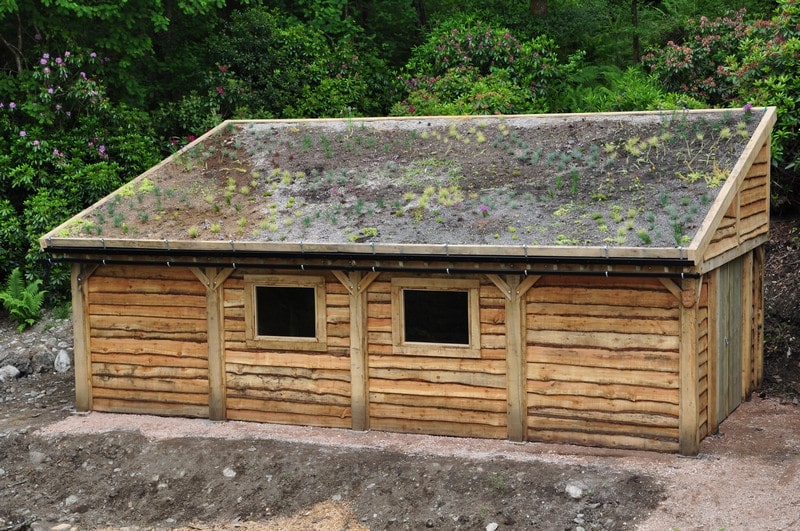 Green roof garage