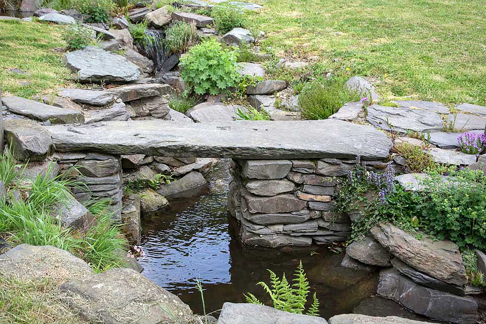 Stone bridge and stream in Hawkshead