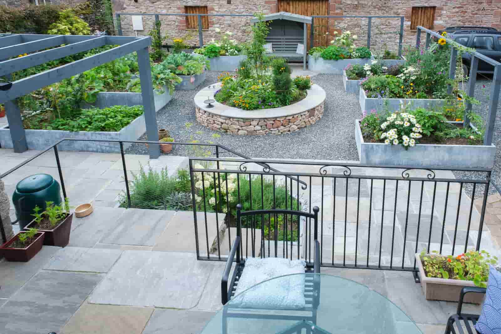 courtyard garden in Morland, Cumbria